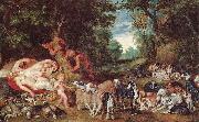 Peter Paul Rubens Nymphen Satyrn und Hunde France oil painting artist
